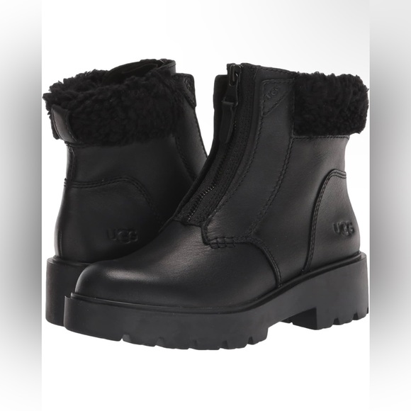 UGG Czeriesa Waterproof Leather Combat Boots - Size 6 - Picture 1 of 14